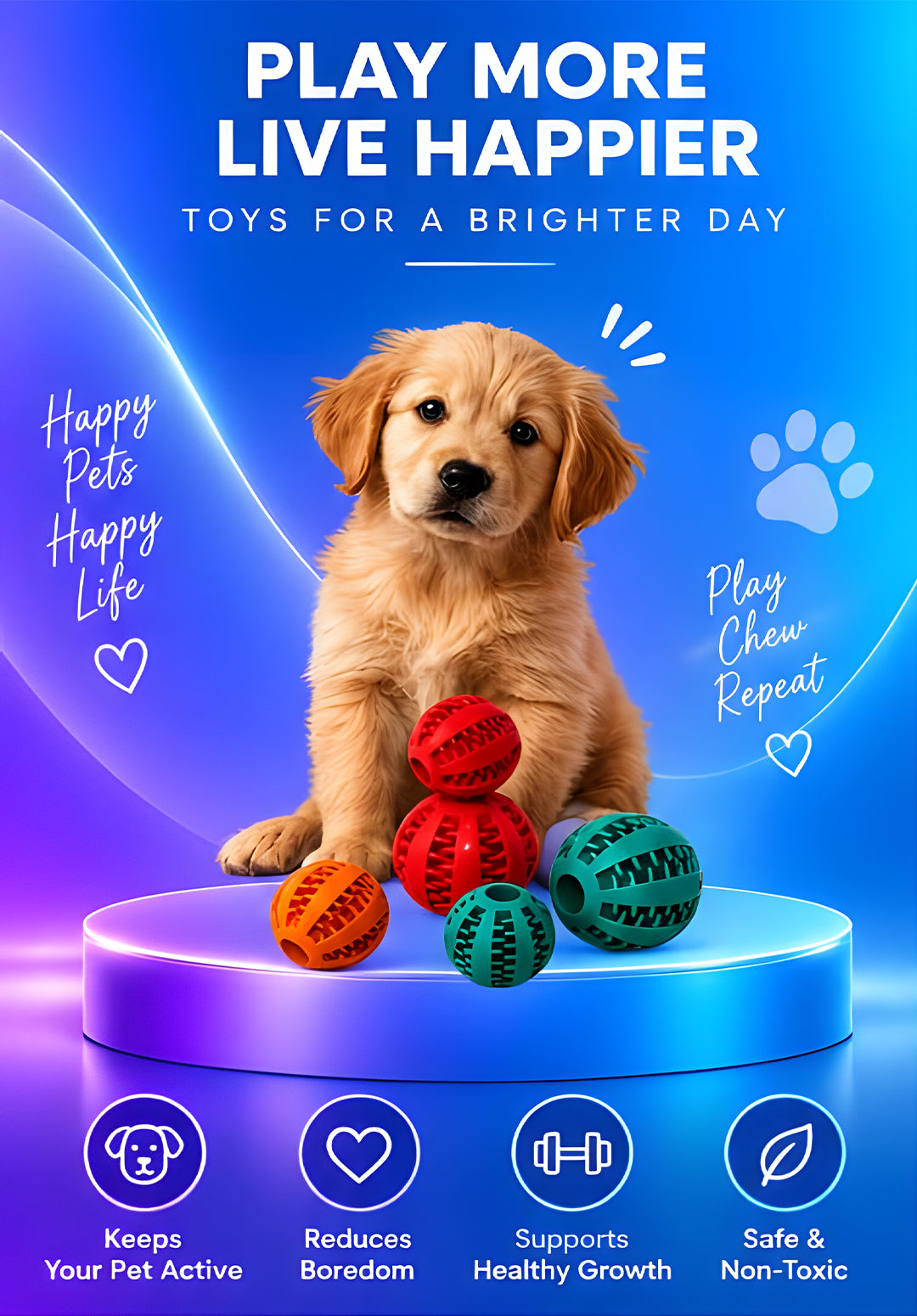 Volas Pet Chew Toy with Food Dispenser