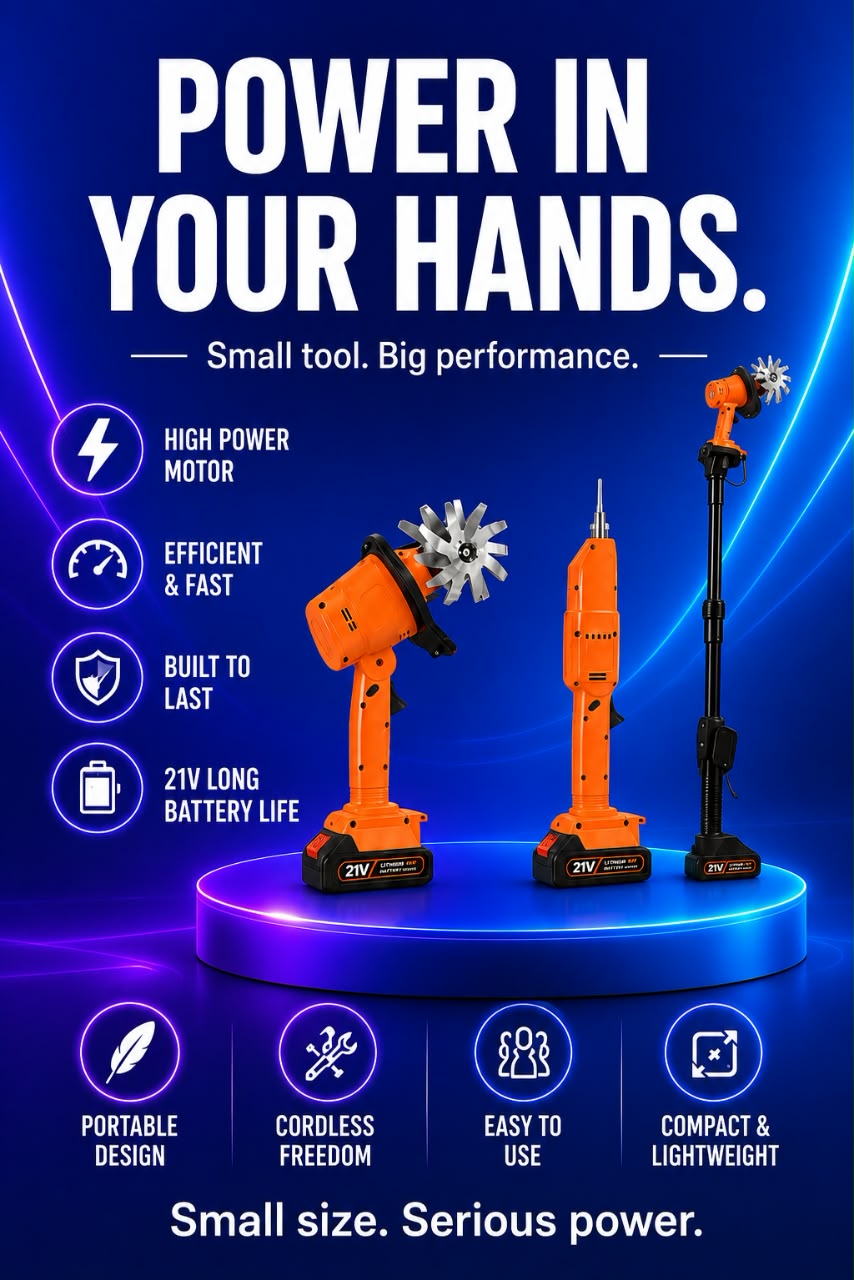 Volas Handheld Electric Garden Tiller and Weeder