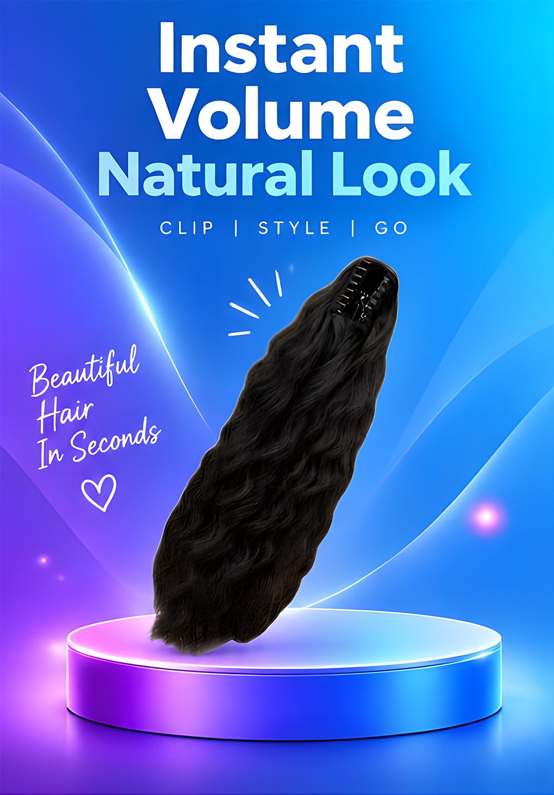 Volas Synthetic Hair Ponytail with Claw Clip