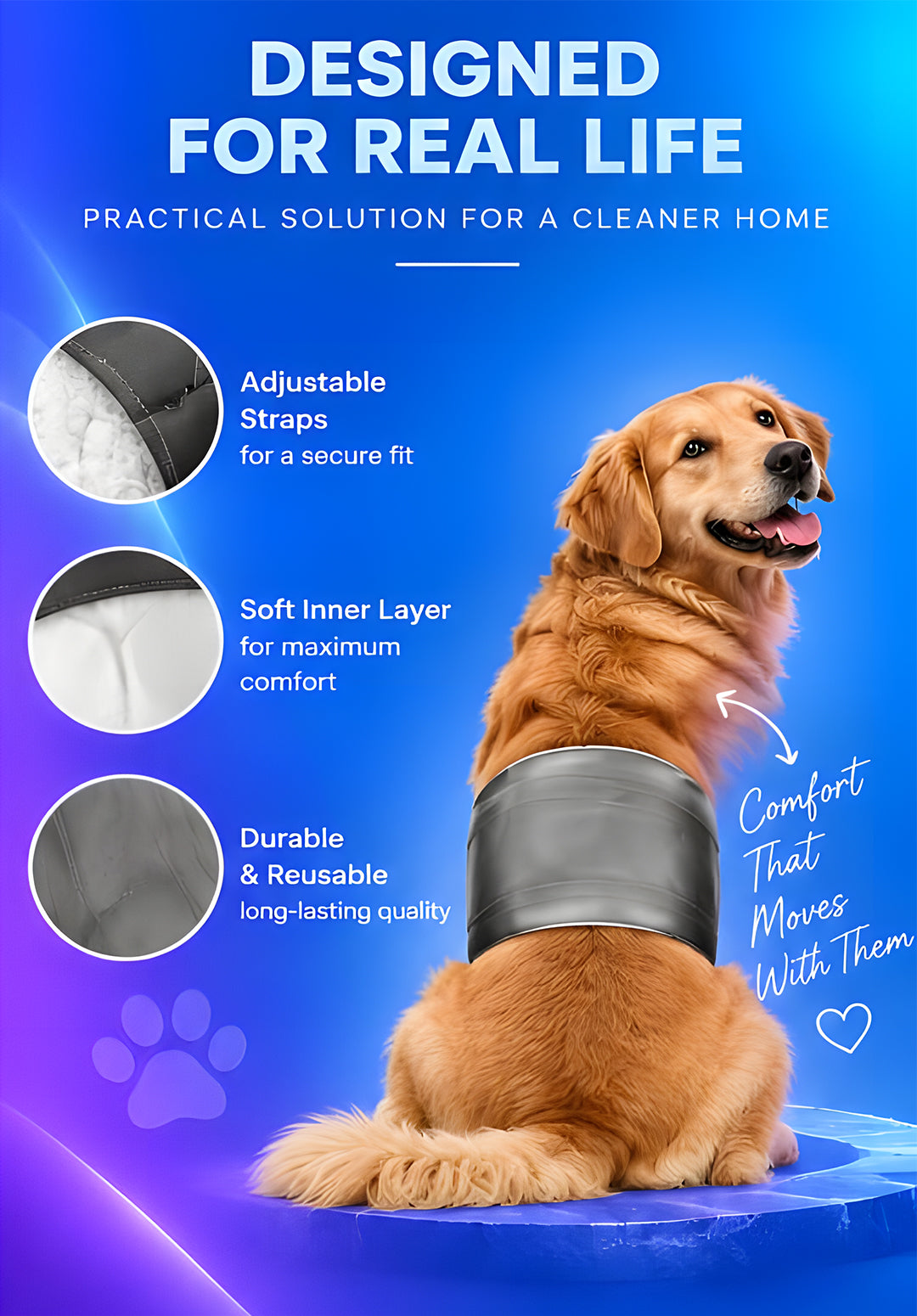 Volas Pet Dog Rear Leg Injury Recovery Support Harness