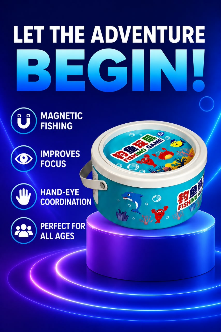 Volas Wooden Magnetic Fishing Game for Kids