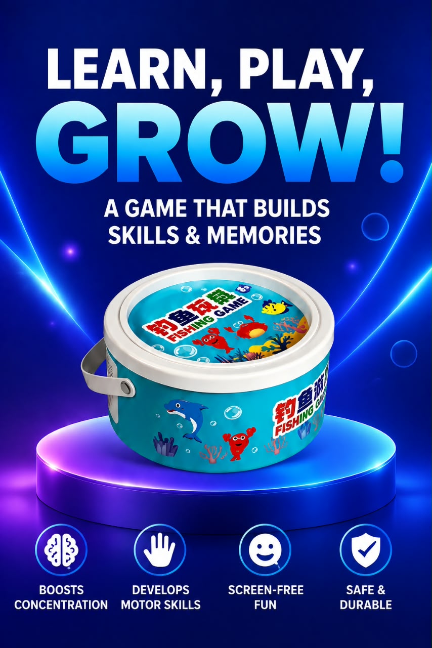 Volas Wooden Magnetic Fishing Game for Kids