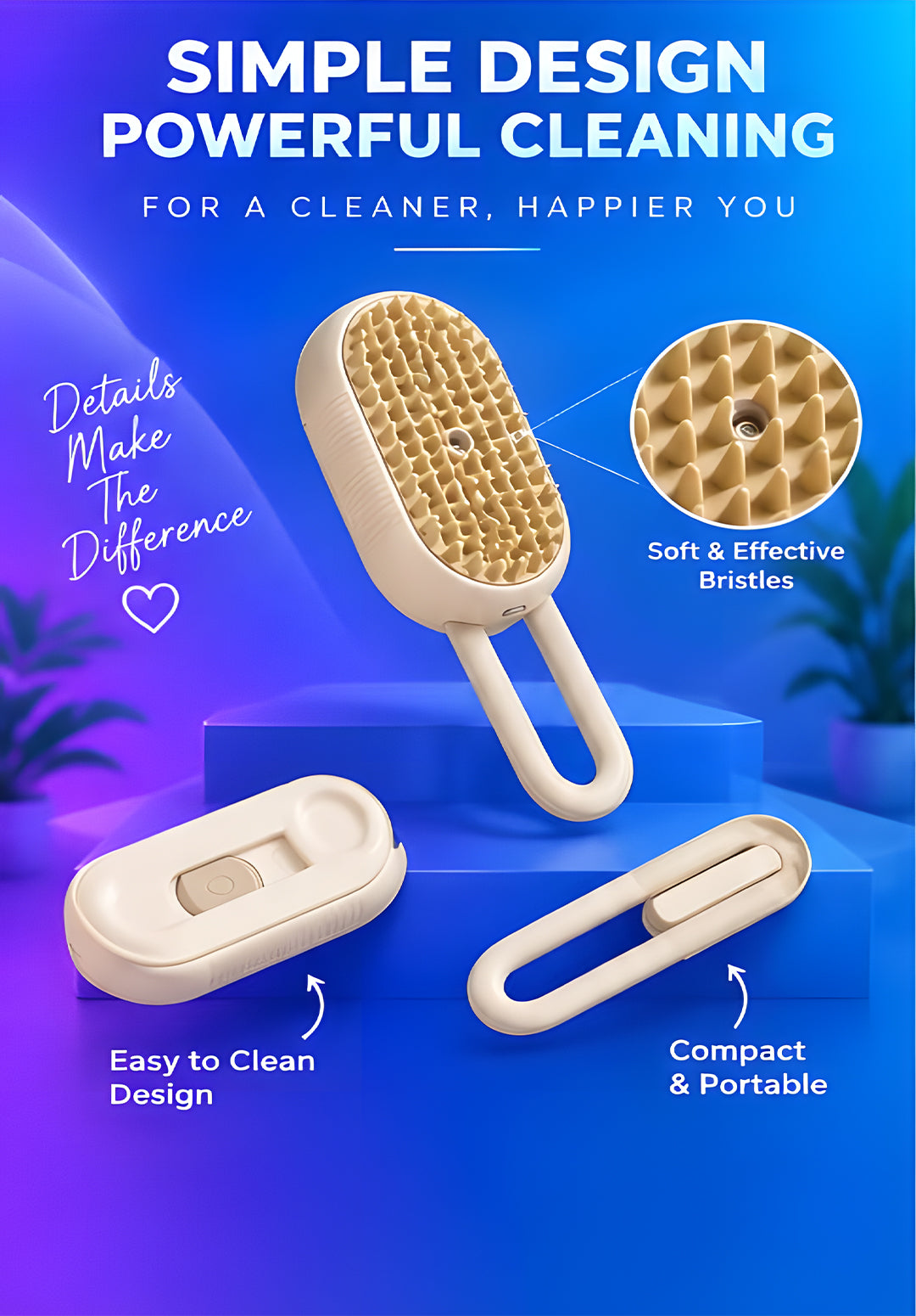 Volas Pet Spray Massage Comb Cat Steam Comb Hair Comb