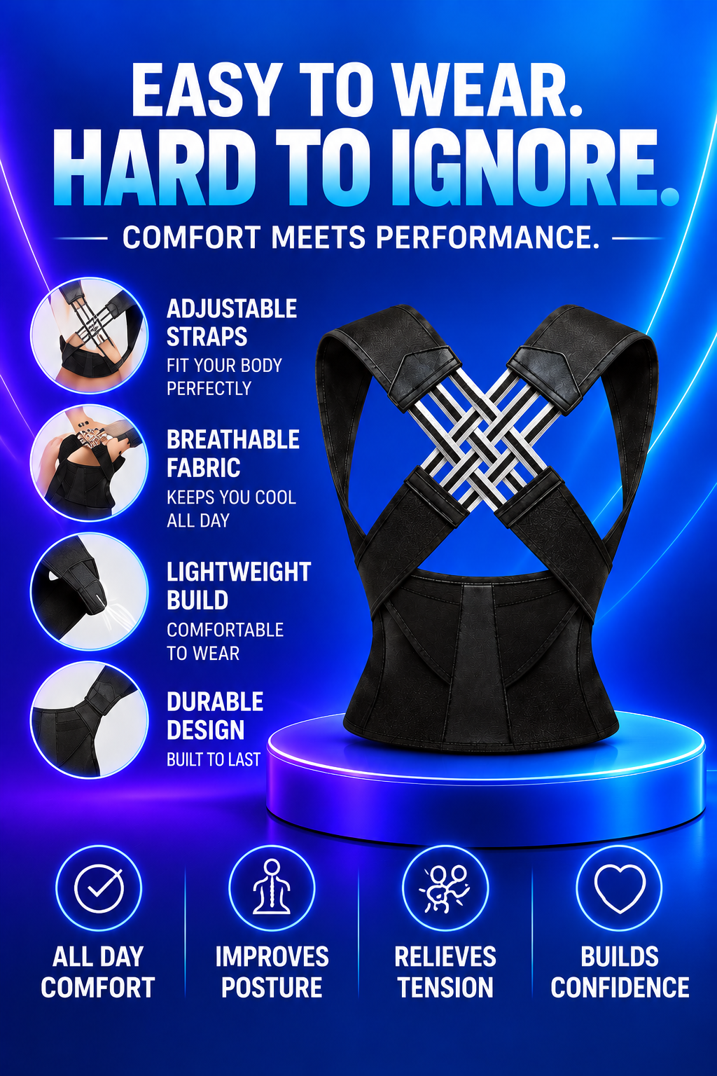 Volas Posture Corrector for Shoulder and Back Support