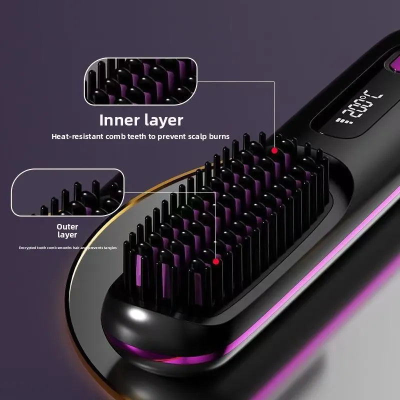 Volas Wireless Hair Straightening Comb with Negative Ion Technology
