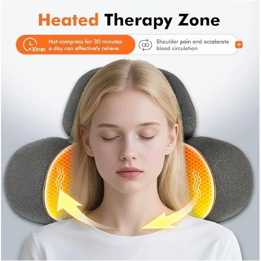 Volas Adjustable Heating Massage Neck Pillow with Memory Foam