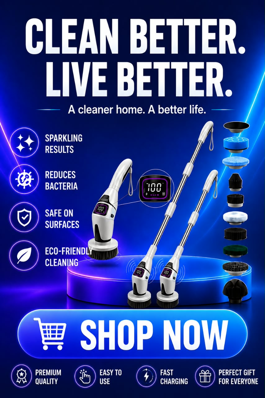 Volas Multifunctional Wireless Electric Cleaning Brush with Voice Prompt