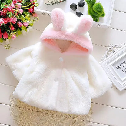 Volas Girls Faux Fur Hooded Coat