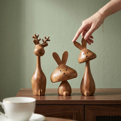 Volas Medieval Style Rabbit Family Figurine
