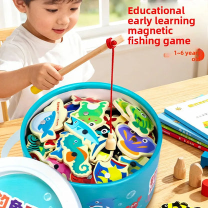 Volas Wooden Magnetic Fishing Game for Kids