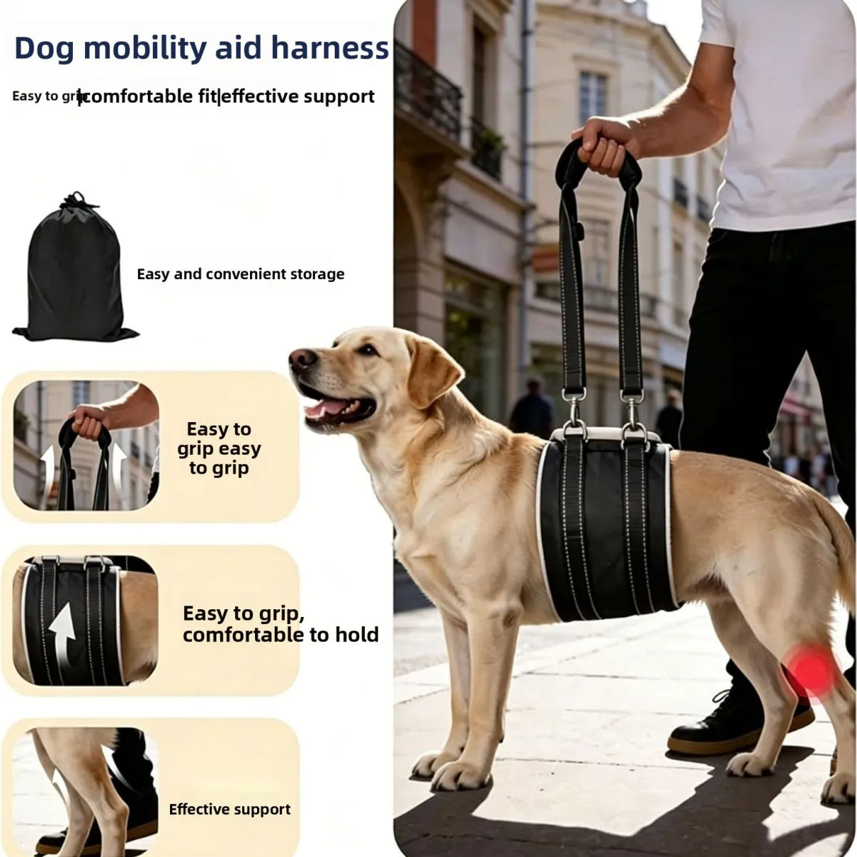 Volas Pet Dog Rear Leg Injury Recovery Support Harness