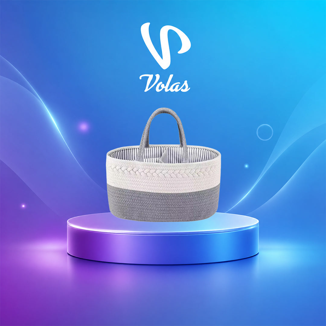 Volas Handwoven Storage Basket with Removable Compartments