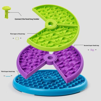 Volas Three-Layer Slow-Feeding Pet Bowl
