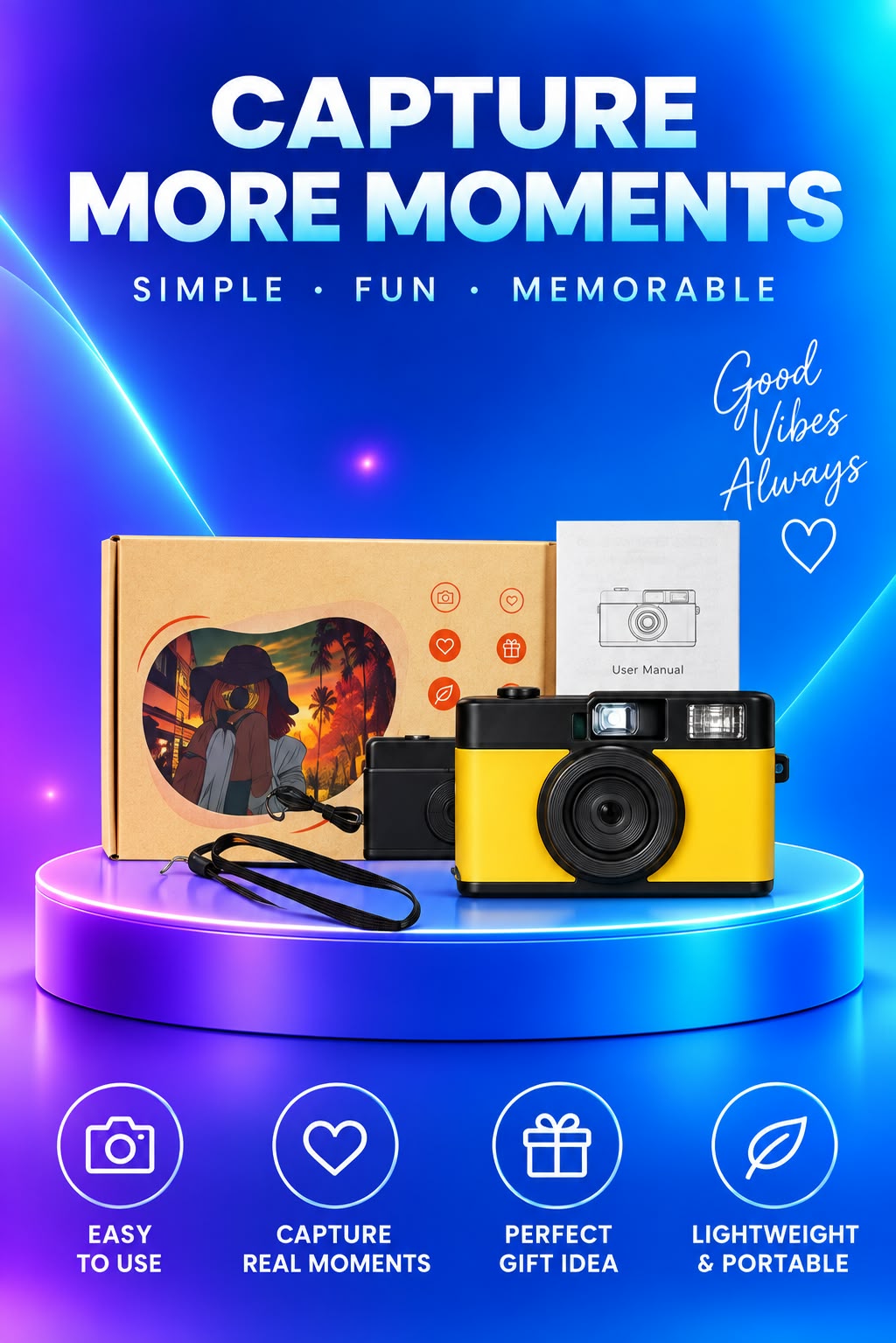 Volas Retro Digital Camera with HD Filters