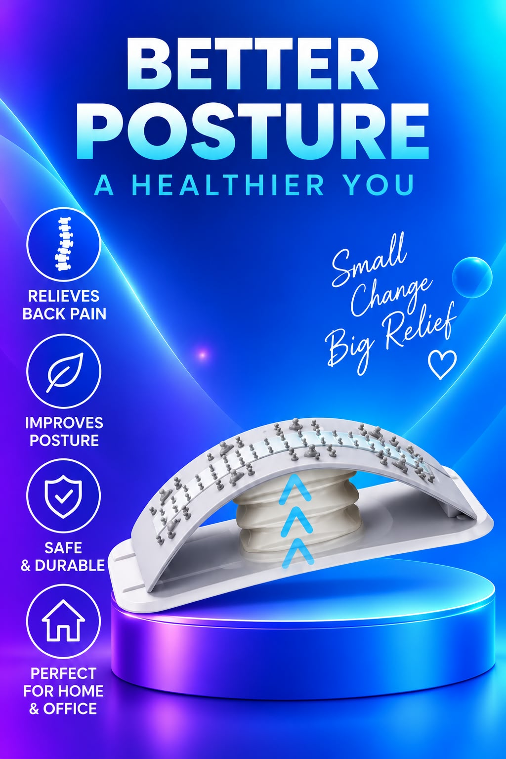 Volas Inflatable Lumbar Reliever, Adjustable Air Bag Waist Support Plate to Relieve Lumbar Disc and Waist Stretching Artifact Wholesale