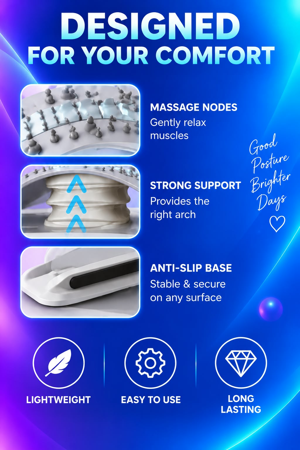 Volas Inflatable Lumbar Reliever, Adjustable Air Bag Waist Support Plate to Relieve Lumbar Disc and Waist Stretching Artifact Wholesale