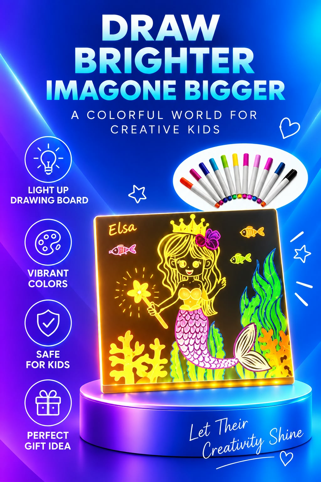 Volas Luminous Drawing Board for Kids