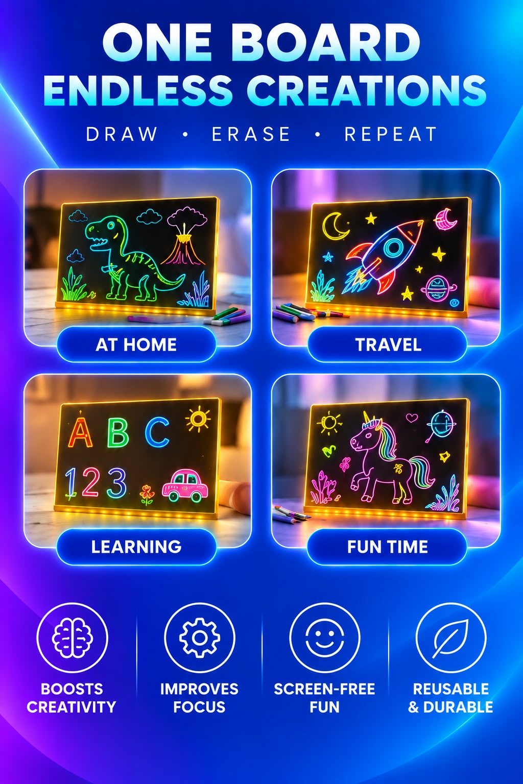 Volas Luminous Drawing Board for Kids