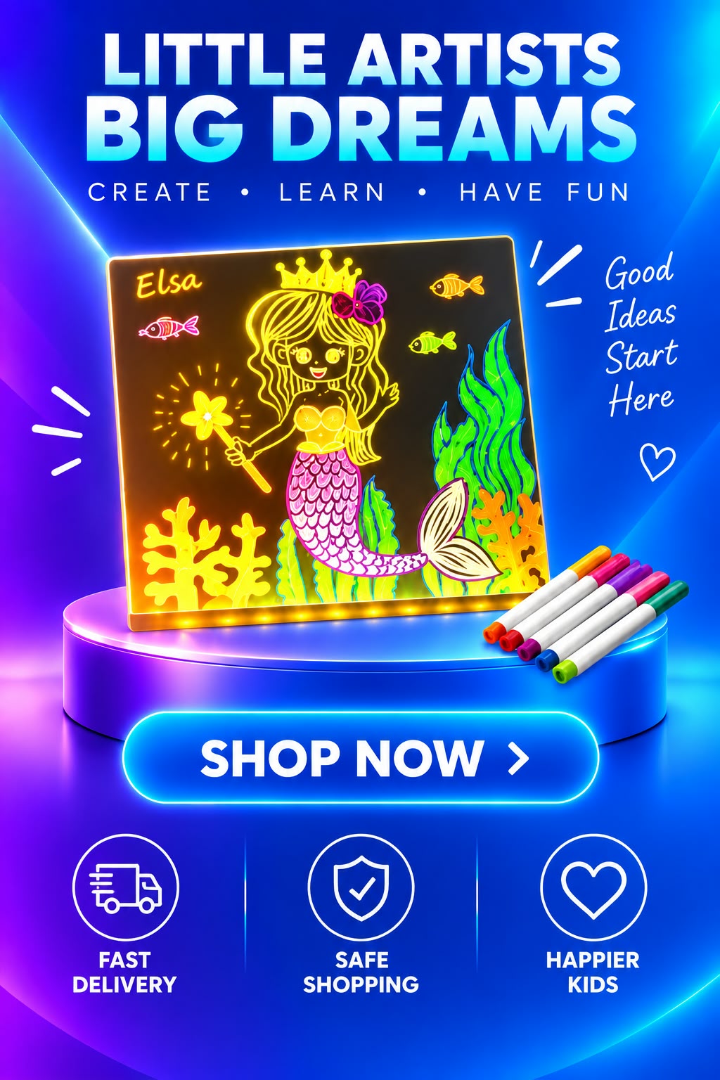 Volas Luminous Drawing Board for Kids