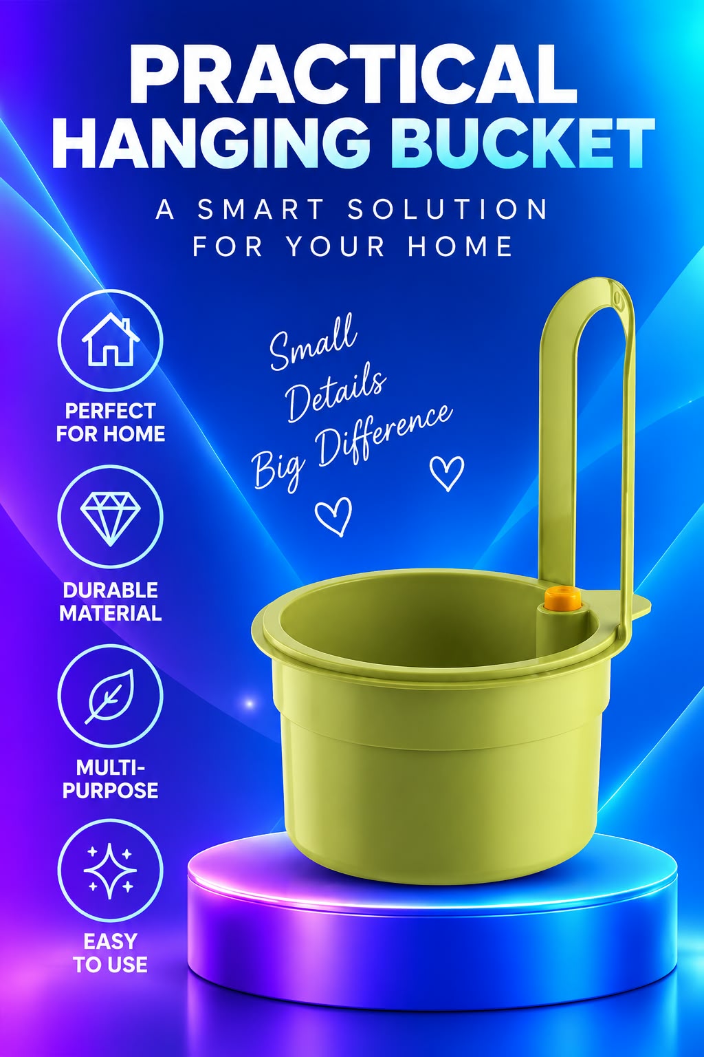 Volas Hanging Sink Drain Basket for Kitchen Use