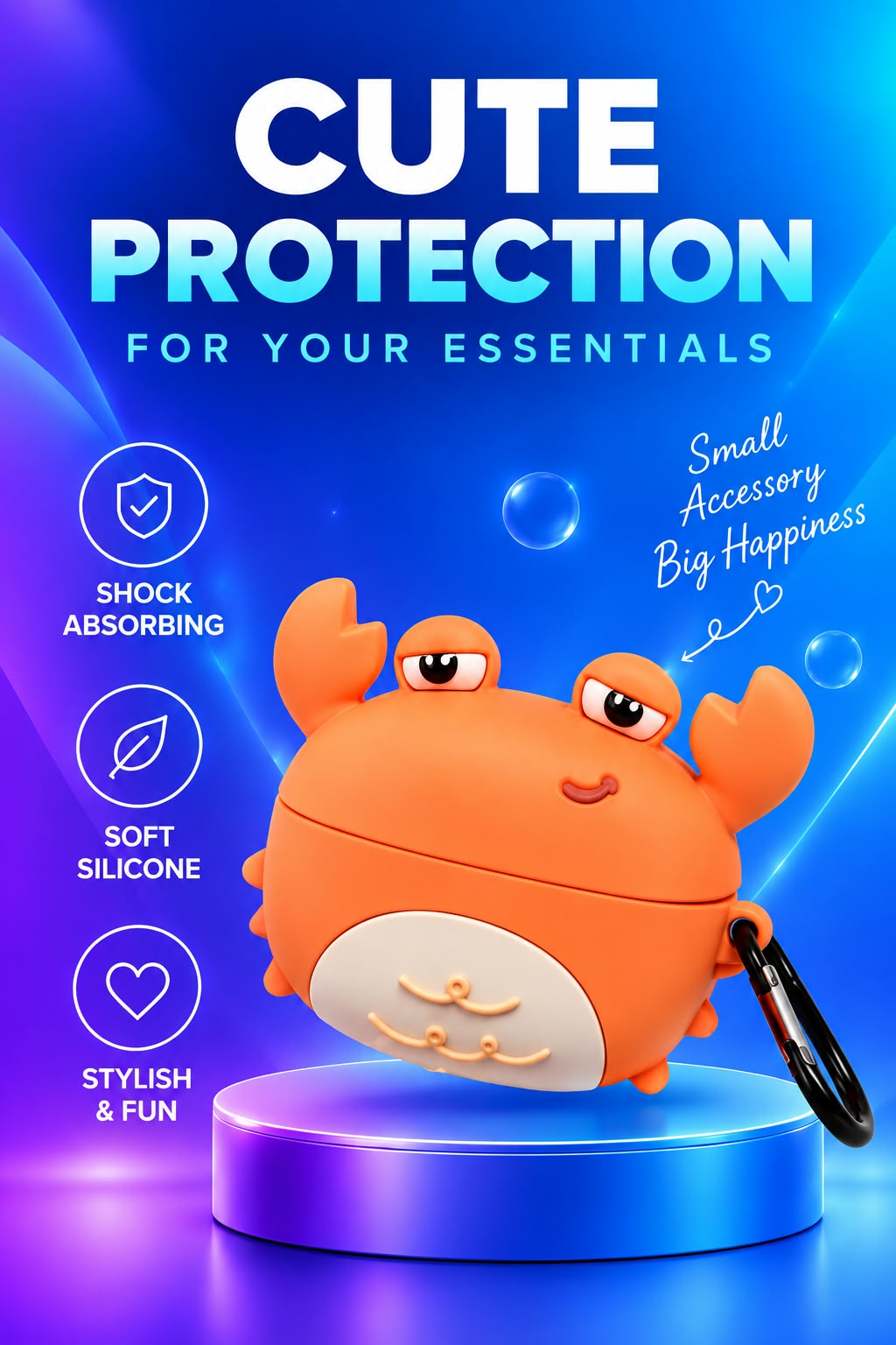 Volas Cartoon Silicone AirPods Case Cover