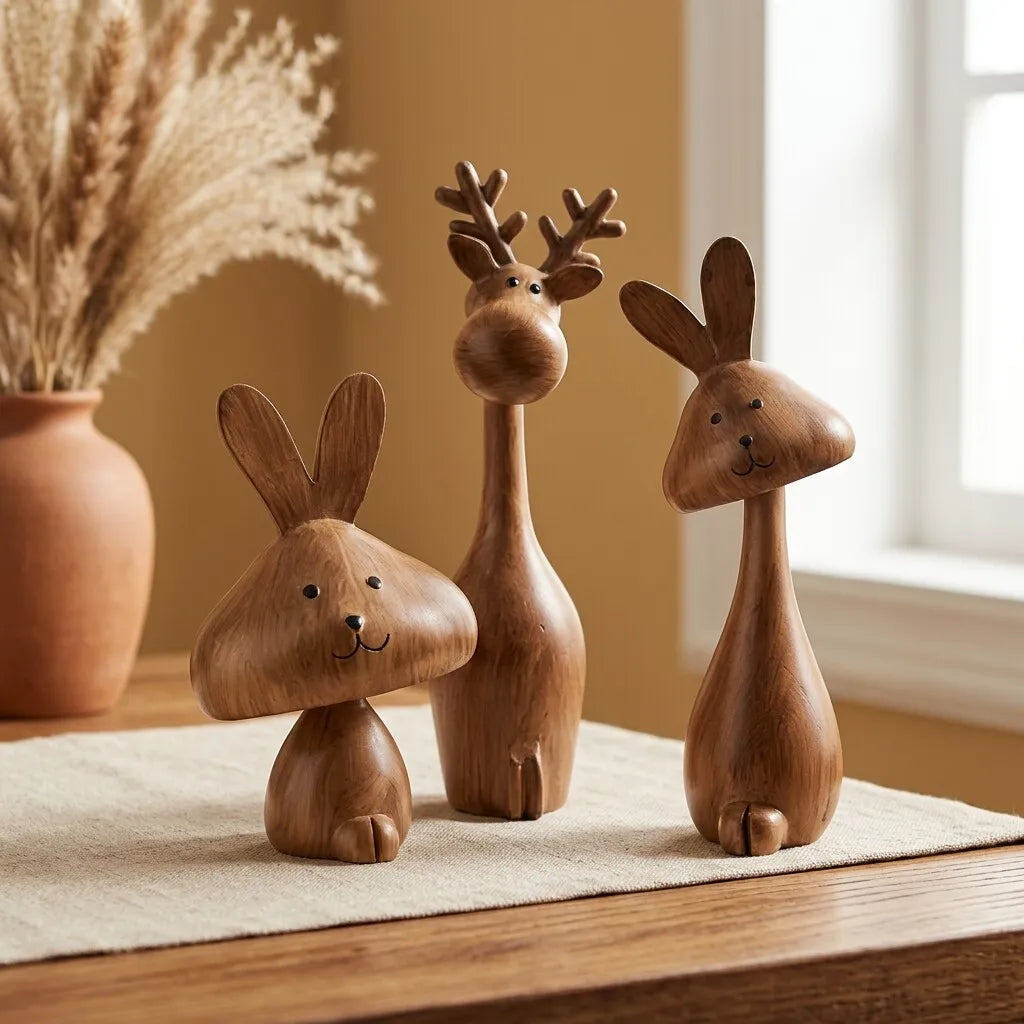Volas Medieval Style Rabbit Family Figurine