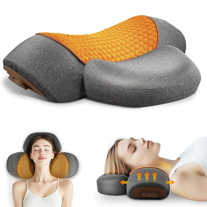 Volas Adjustable Heating Massage Neck Pillow with Memory Foam