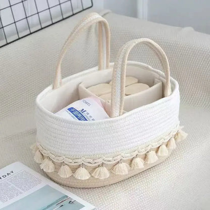Volas Handwoven Storage Basket with Removable Compartments