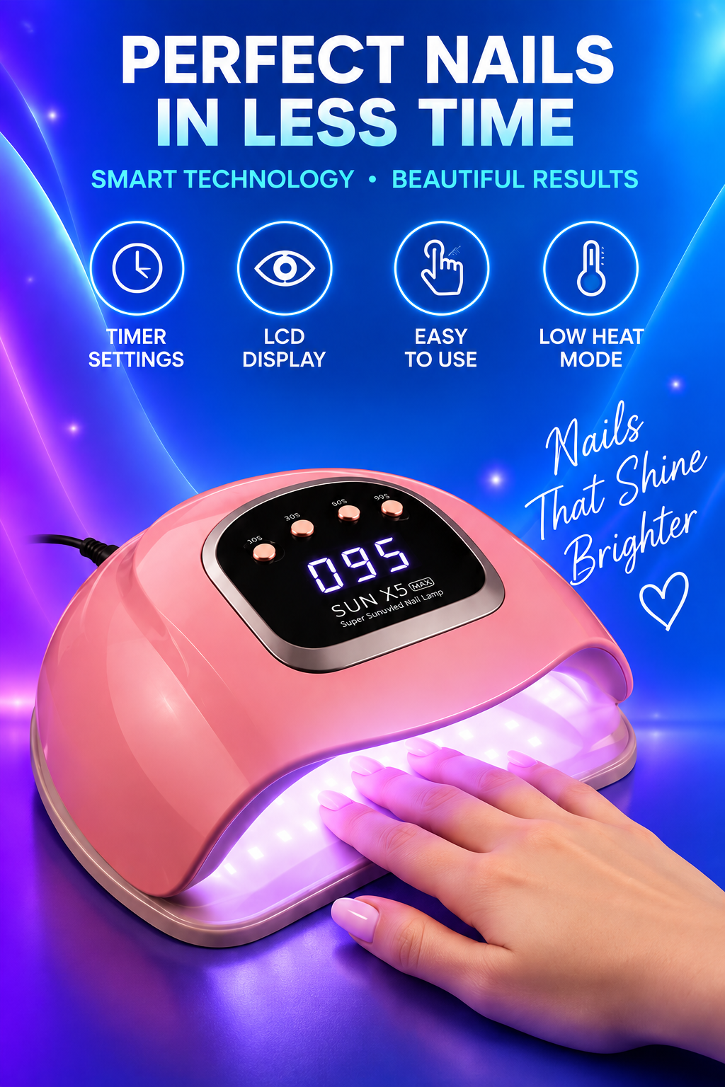 Volas LED Nail Lamp with Red Light Technology