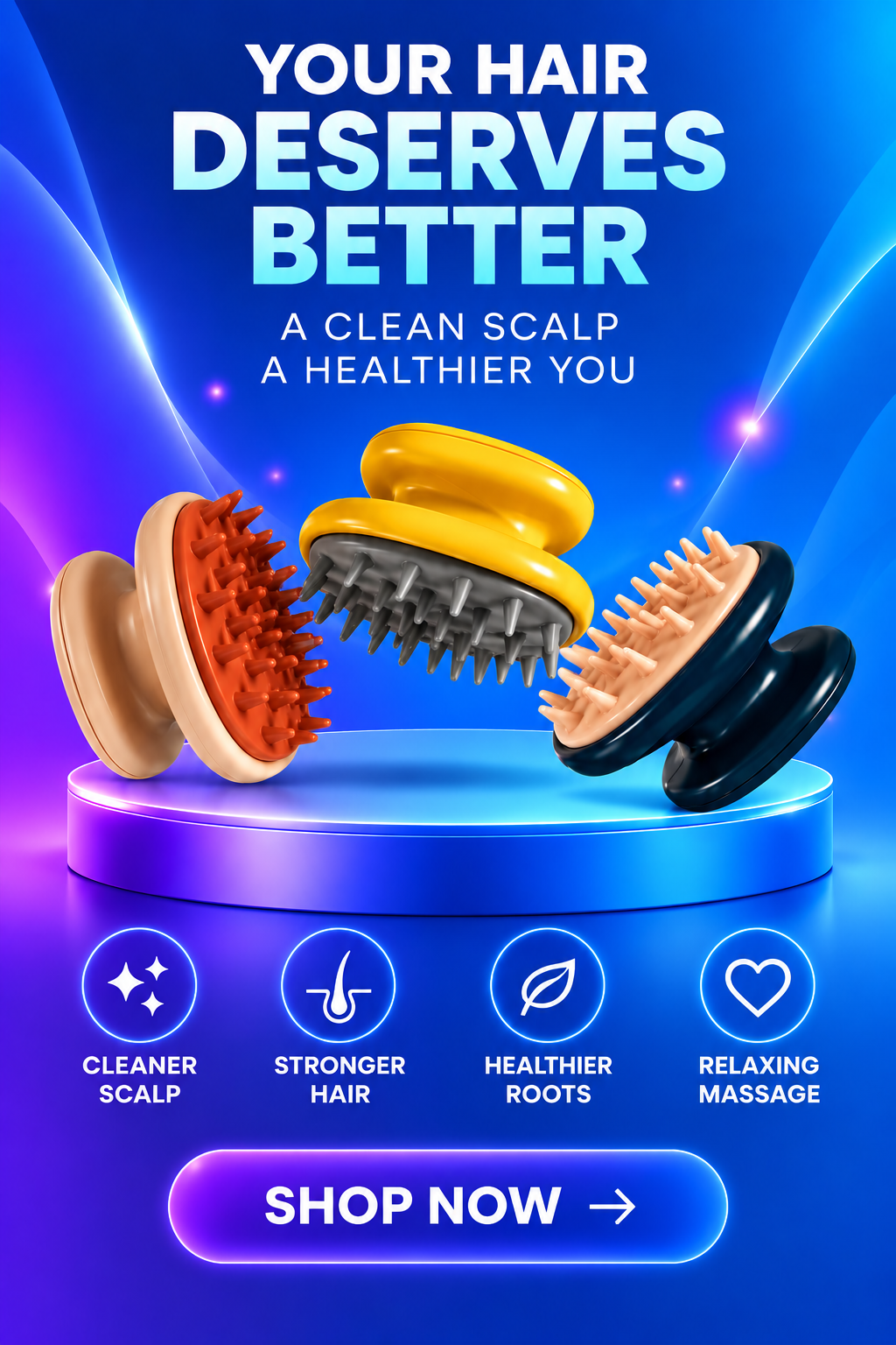 Volas Hair-washing brush and shampoo comb