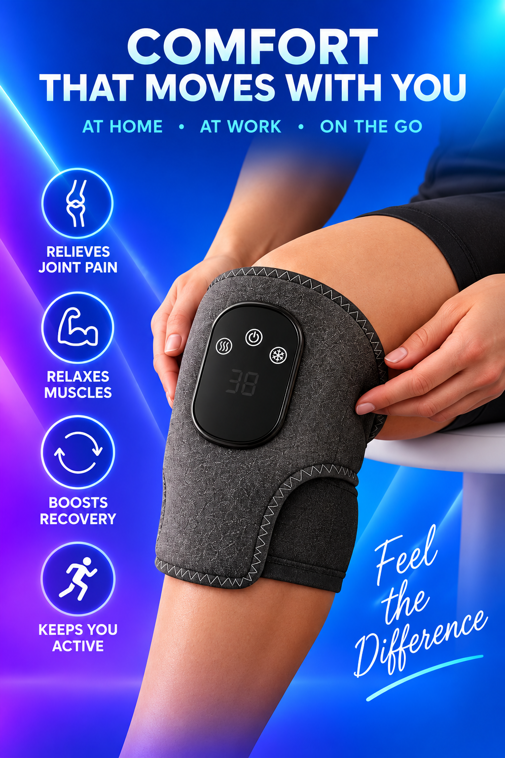 Volas Electric Heating Ankle Protector with Vibration Massage and Graphene Technology