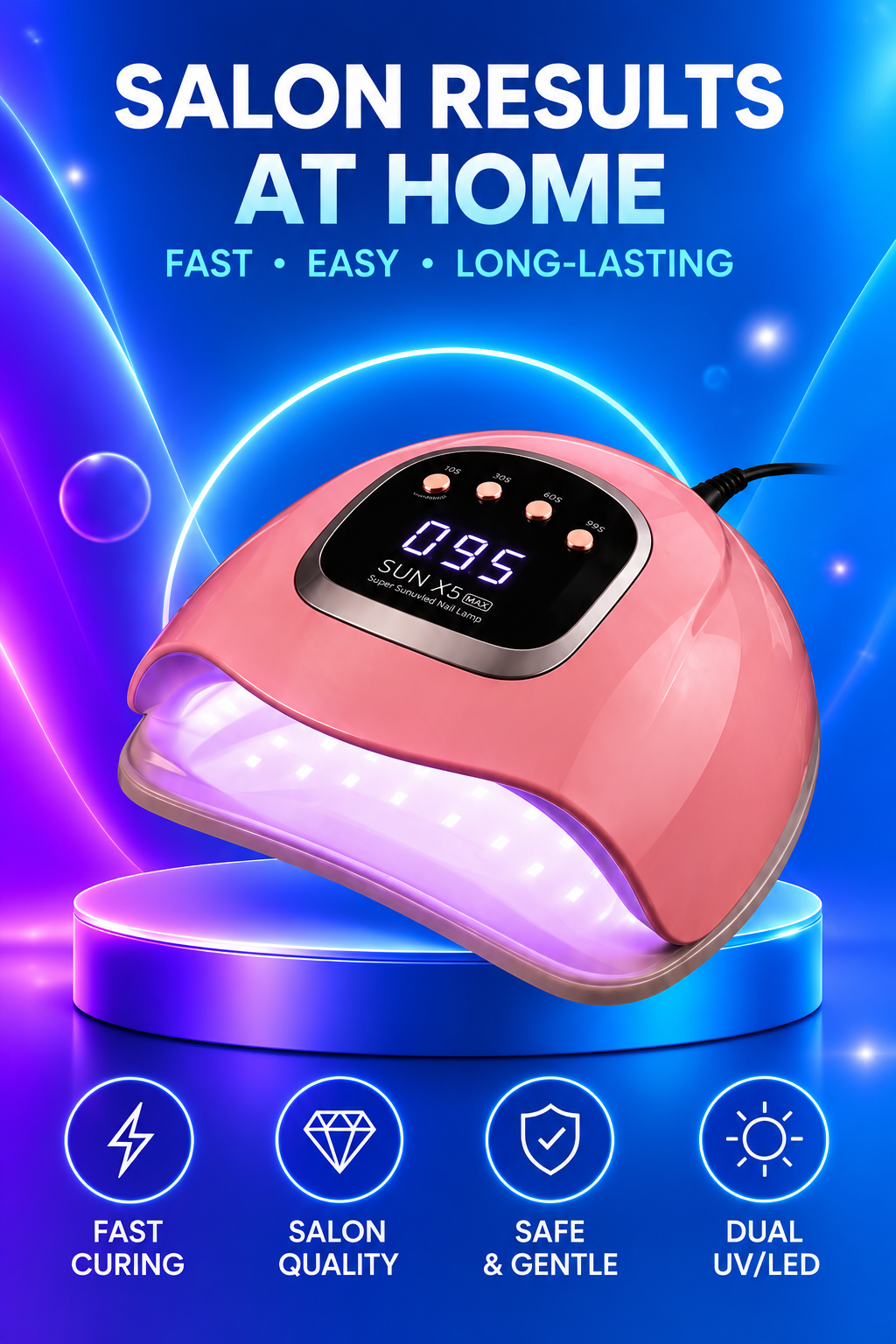 Volas LED Nail Lamp with Red Light Technology